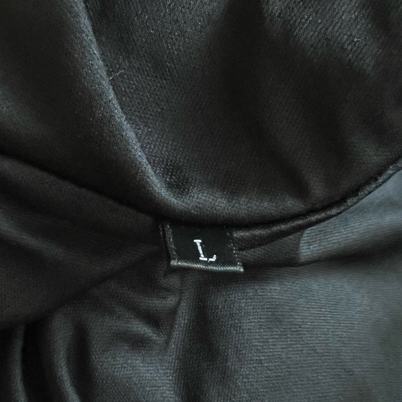 Black Deep V Neck Lace Mini Dress Large - Picture 8 of 8